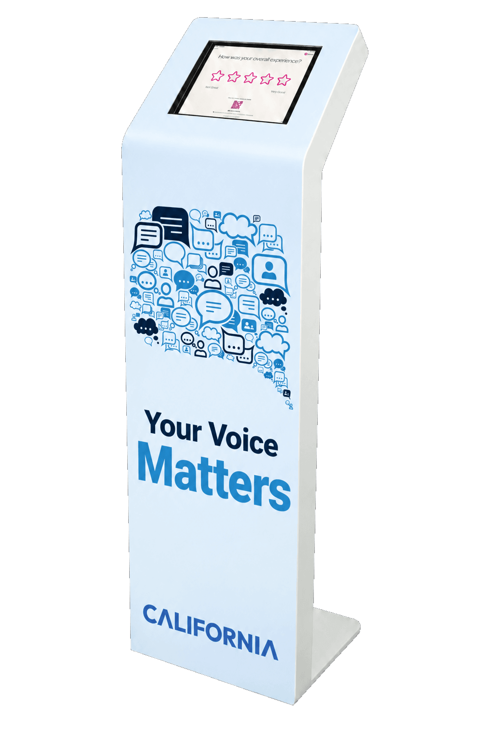Pulse For Good custom-branded feedback kiosk