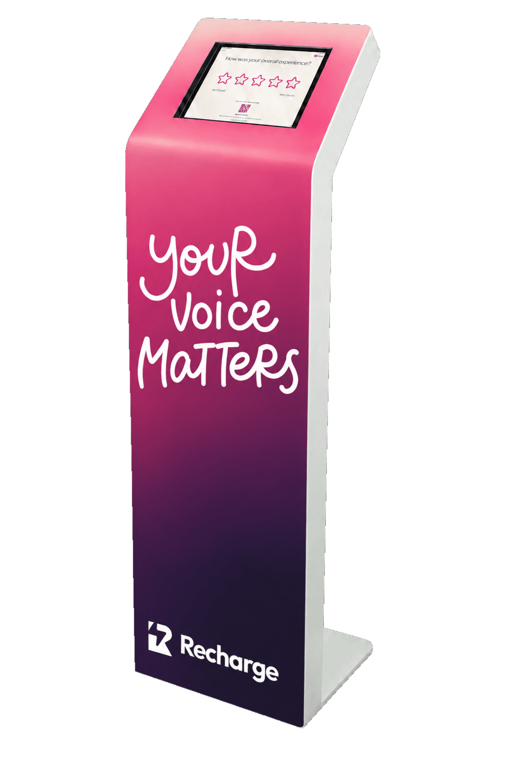 Pulse For Good custom-branded feedback kiosk