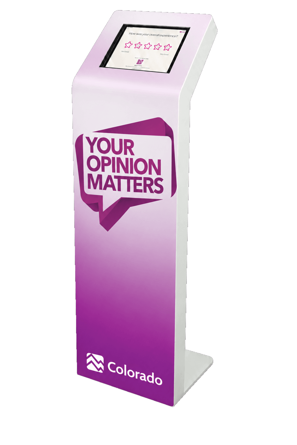 Pulse For Good custom-branded feedback kiosk